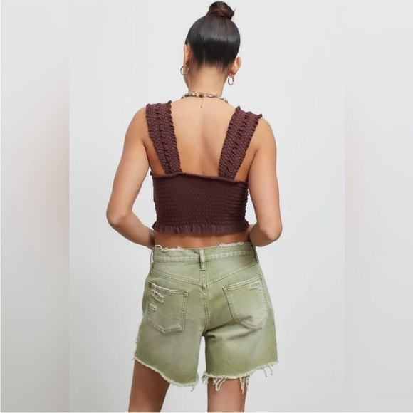 BDG Urban Outfitters Dropped Waist Destroy Short Size 25 - Picture 2 of 9